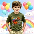thumbnail image 2 of Big Boys Football T-Shirt Baseball Print Graphic Casual Children Stylish Game Day Summer Tee Tops Size 12-13T, 2 of 4
