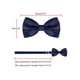 thumbnail image 4 of INSPIRE CHIC Accesorios de Pajarita para Hombre con Correa Ajustable Tuxedo Sólido Preatado Azul Oscuro, 4 of 5