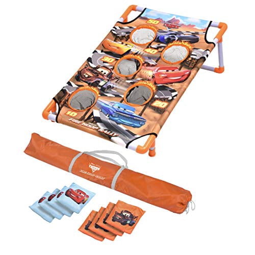 GoSports Disney Pixar Bean Bag Toss and Cornhole Games - Choose Between Frozen 2, Cars and Finding Nemo - Includes 8 Bean Bags with Portable Carrying Case, Red, DIS-CH-05-CARS