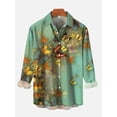 thumbnail image 5 of Camisa de hombre con estampado 3D de pintura al óleo, estampado floral colorido, camisas de manga larga, ropa de calle con botones, diseñador de moda, informal, 5 of 5