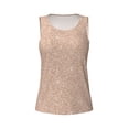 thumbnail image 3 of Picia Beige Sparkling Glitter Pattern Women's Workout Tank Top,Breathable Activewear,Slim Fit Athletic Top,Versatile Workout Moisture-wicking top-Medium, 3 of 9