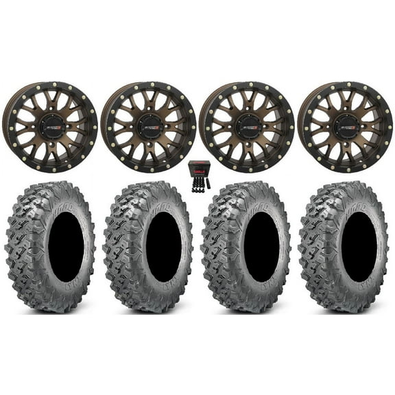 System 3 ST-3 15" Wheels Bronze 32" Lynx SXS Tires Can-Am Maverick X3 / Honda Pioneer 1000 / Talon