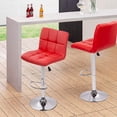 thumbnail image 3 of ZXNYH Counter Height Bar Stools Set of 2 Bar Chairs Counter Height Adjustable Swivel Stool with Back PU Leather Kitchen Counter Stools Dining Chairs Home Bar, 3 of 7
