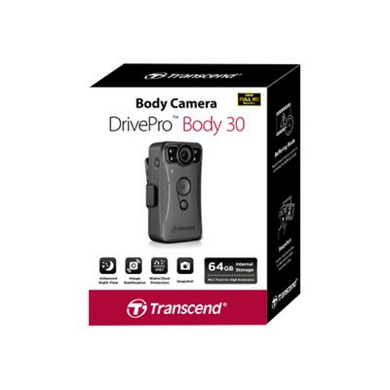 【値下げしました】ボディカメラ(Transcend DrivePro Body30) Transcend DrivePro Body 30 Portable Video Camera - 1080p, 64GB