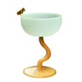 thumbnail image 1 of DOLITY Verres à Boire Résistants à la Chaleur Verre Coloré pour Mariage Salade Vert Vert Jaune Base, 1 of 6