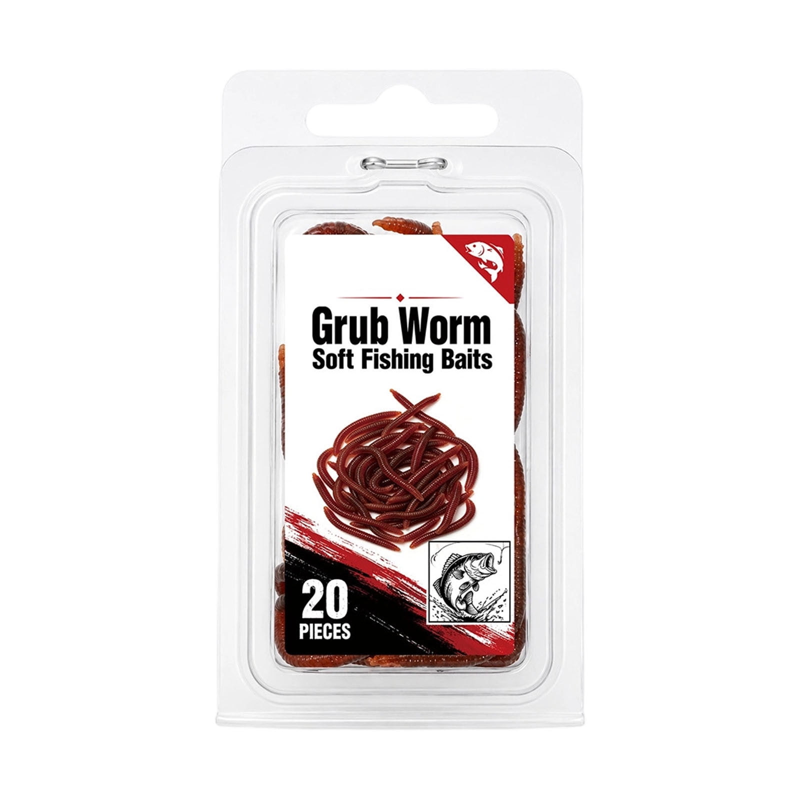 Soft Trout Worm Lure TPR 10x5.5cm Lifelike Earthworm Fishing Bait Red