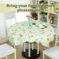 thumbnail image 3 of PiccoCasa Vinyl Tablecloth Square Table 53" x 53" Flower Print Waterproof, 3 of 8
