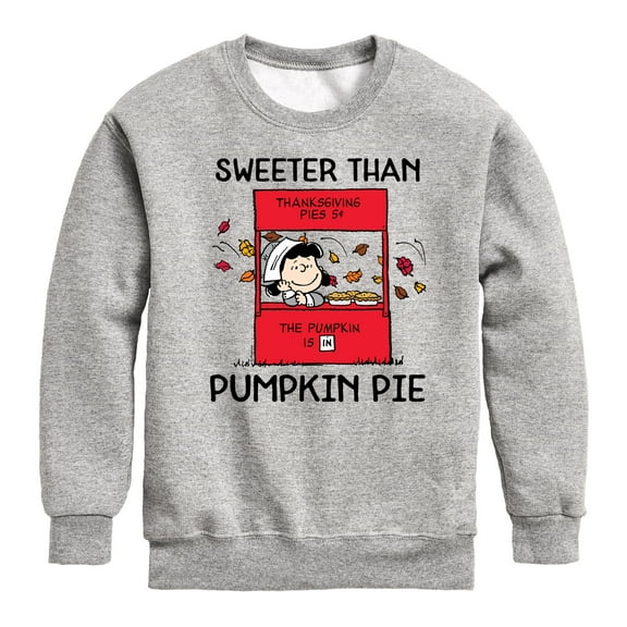 Peanuts - Sweeter Than Pumpkin Pie - Toddler And Youth Crewneck Fleece Sweatshirt