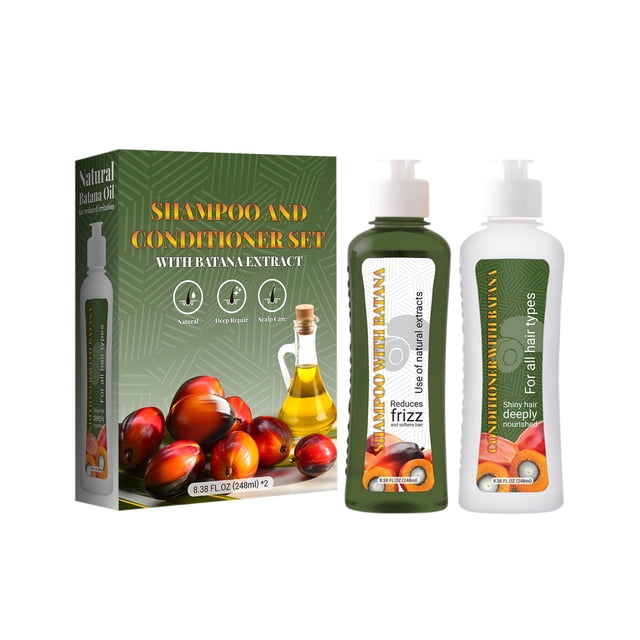 Liquidación de champú Set de champú Suave y natural, sin sulfatos Promueve el crecimiento del cabello Nutre el cuero cabelludo Champú hidratante con control de grasa Acondicionador hidratante, 2*248ML