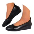 thumbnail image 2 of Women's Wedge Cut-Out Flats Breathable Soft Sole Slip-On Casual Summer Footwear Black 36, 2 of 8