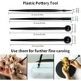 thumbnail image 4 of Air Dry Clay Tools Kit, Polymer Clay Tools with Double Ended Ribbon Tool, Zip-up Bag, Features Rubber Handle Ball Stylus, Pottery Sponge, for Modeling and Sculpting, 4 of 4