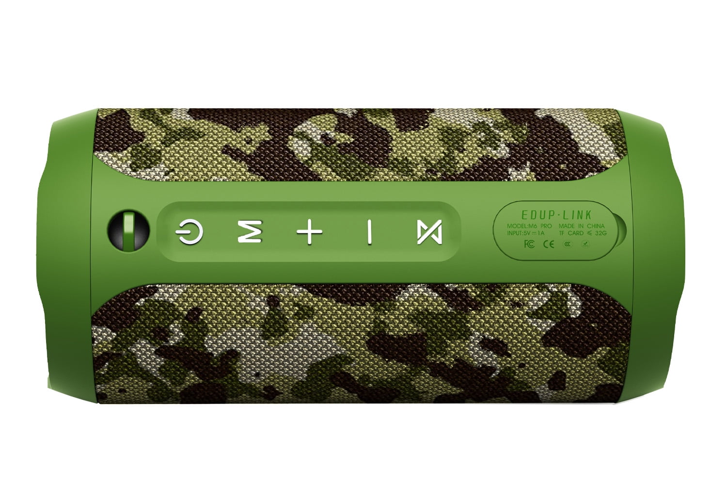 EDUPLINK M6Pro Waterproof Portable Bluetooth Speaker, 20W Louder Wireless Speaker with 20 Hours Playtime, RGB Lights, and TF Slot, Green