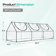 thumbnail image 2 of BPS Mini Greenhouse with 3 Zipper Doors, Portable Garden Greenhouse with Roll-up Zipper Doors, UV-Protected for Indoor Outdoor Plants and Herbs, 9'x3'x3', Transparent, 2 of 8
