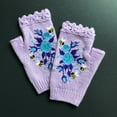 thumbnail image 3 of Sonducket 1 par de guantes de punto bordados para mujer, deportes al aire libre, patinaje, esquí, ciclismo, mitones térmicos cálidos de Type2 NO2, 3 of 6