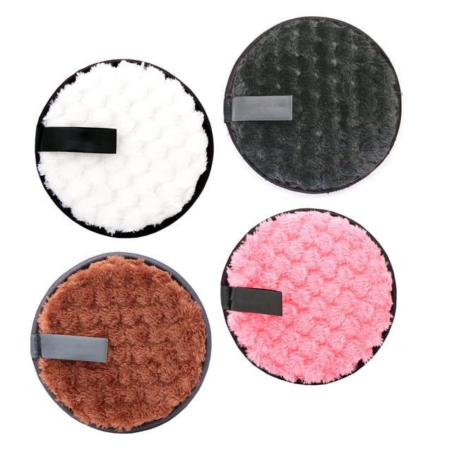 Almohadillas desmaquillantes reutilizables, 4 piezas Almohadillas desmaquillantes redondas Almohadillas desmaquillantes redondas para limpieza de maquillaje Optimizadas para la excelencia
