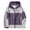 Purple, variant on Windproof Casual Jacket Color Block Hooded Lightweight Breathable Hiking Windbreaker for Outdoor Camping Black L