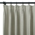 thumbnail image 6 of TWOPAGES 52 W X 63 L Inch Curtain Pinch Pleated Top Drape Light Filtering Linen Textured Drapery for Bedroom Kids Room, 1 Panel, Grey, 6 of 6