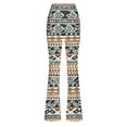 thumbnail image 6 of Levmjia Womens Vintage Flared Pants Slim Modern Printed High Waisted Casual Soft Stretchy Comfort Fit For Yoga Home Wear All Season Long Trousers, 6 of 9
