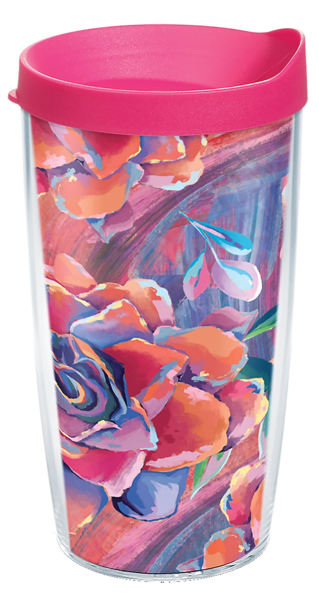 Tervis Tumbler 24oz Tropical Hibiscus Floral Insulated Cup W Pink Travel Lid for sale online