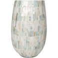 thumbnail image 4 of DecMode 21" Handmade Mosaic Inspired White Mother of Pearl Vase with Pastel Blue and Pink Accents, 4 of 11