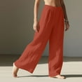 thumbnail image 3 of Aofany Pants for Women Wide Leg Linen Pant Summer Casual Palazzo Flowy Pants with Pocket Loose Lightweight Pants, 3 of 8