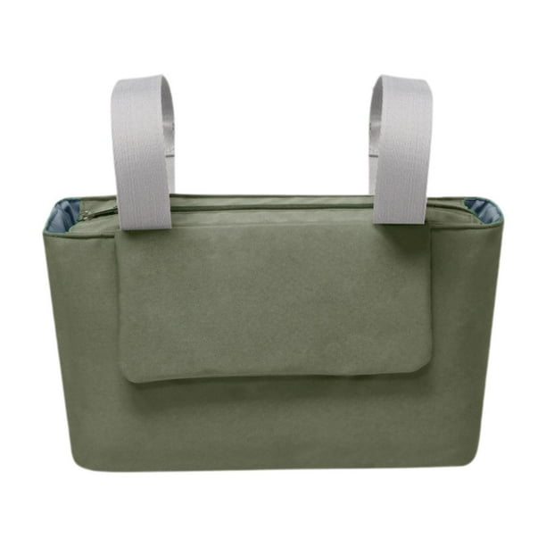 Bolsa organizadora para cochecito, accesorios para cochecito, bolso de mano para viajes y pañales diarios Verde