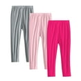 thumbnail image 2 of BRGZLK 3 Pack Girls Ankle Length Cotton Leggings Fall High Waist Stretchy Soft Breathable Comfortable Thin Dance Yoga Pants Hot Pink 10-11 Years, 2 of 8