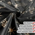thumbnail image 4 of Western Cowboy Shower Curtain, Cow Skull Shower Curtains for Bathroom, Boho Cactus Black and Gold Shower Curtain Set, American West Waterproof Polyester Bath Curtain Bathroom Decor, 60X70IN, 4 of 4