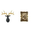thumbnail image 1 of Estatua de cabeza de ciervo,Adorno de pared con cabeza de ciervo,animal decorativo para el hogar,Cabeza de ciervo de resina para colgar en la pared,escultura de alce para oficina,Marco de, 1 of 8