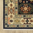 thumbnail image 2 of 6' x 9' Blue Ivory Machine Woven Medallion Indoor Area Rug, 2 of 2