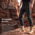 thumbnail image 2 of Domzest Mens Tactical Pants Ripstop Cargo Work Pants with Pockets Water Resistant Breathable Hiking Construction Pants Black S, 2 of 9