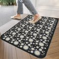 thumbnail image 4 of Black Daisy Flower White Blooms Pattern Door Rugs,Washable Non Slip Door Mats Indoor,Decorative Door Mats,Entry Mat Indoor for Entrance,Bedroom,Kitchen,Bathroom,30"x17", 4 of 6