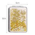 thumbnail image 3 of Creative Quicksand Internet Celebrity Small Mirror, Cute Girly Heart, Foldable Mini Makeup Mirror, Portable Compact Mirror, Small, Double-sided, Round, 3 of 5