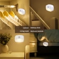 thumbnail image 6 of 2 Pack Motion Sensor Night Lights with Battery Powered,Auto On/Off Light Sensor Light for Bedroom, Stairs, and Kitchen Walls,Cold White, 6 of 8
