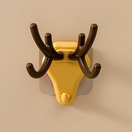 

Lovehome Deer Hanger Hooks Stick On Wall For Kitchen Bathroom Door Key Household Organizer