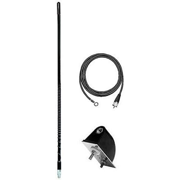 Firestik LG3-M2B 3' No Ground Plane Tuneable Tip CB Radio Antenna Kit (Black)