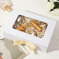 thumbnail image 4 of White Gift Box for Presents with Ribbon 10.8x7.5x3.5 Inches Clear Gift Box with Window Magnetic Closure Gift Boxes with Lids, 4 of 6