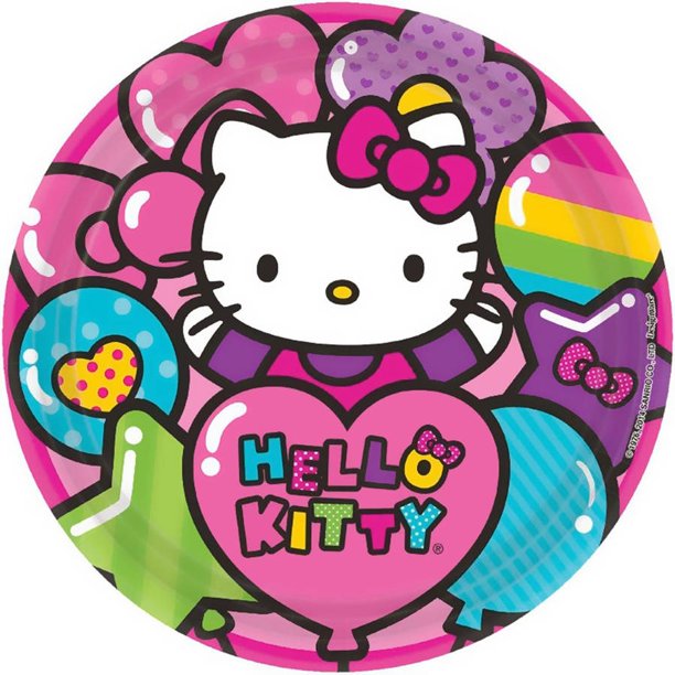 Hello Kitty Rainbow Dinner Plates, 8pk