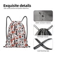 thumbnail image 3 of Yiaed Modern Life Print Drawstring Bags Drawstring Backpack Bulk String Back Pack Gym Sport Bag-Small, 3 of 5