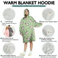 thumbnail image 5 of Wearable Oversized Blanket,Green Cow Dot Pattern Wearable Blanket Hoodie for Adults,Cozy Hooded Blankets with Super Pockets,Super Warm Fuzzy Pullover for Women & Men, 5 of 6