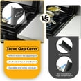 thumbnail image 5 of Stove Gap Covers, Stove Gap Filler Stainless Steel 23.4"L, 0.74" W for Kitchen, Range Trim Kit,Black, 5 of 6