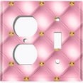 thumbnail image 4 of Metal Light Switch Plate Outlet Cover (Tufted Diamond Pink DIA001), 4 of 13