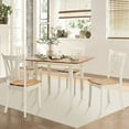 thumbnail image 3 of Costway Extendable 5 Piece Wood 29.5'' Dining Table Set 4 Chairs Kitchen Table W/Extension Leaf, 3 of 12