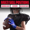 thumbnail image 6 of Franklin Sports Youth Football Receiver Gloves - Shoktak Youth Gloves - Kids Football Gloves - High Grip Football Gloves - Royal - Youth Large, 6 of 7