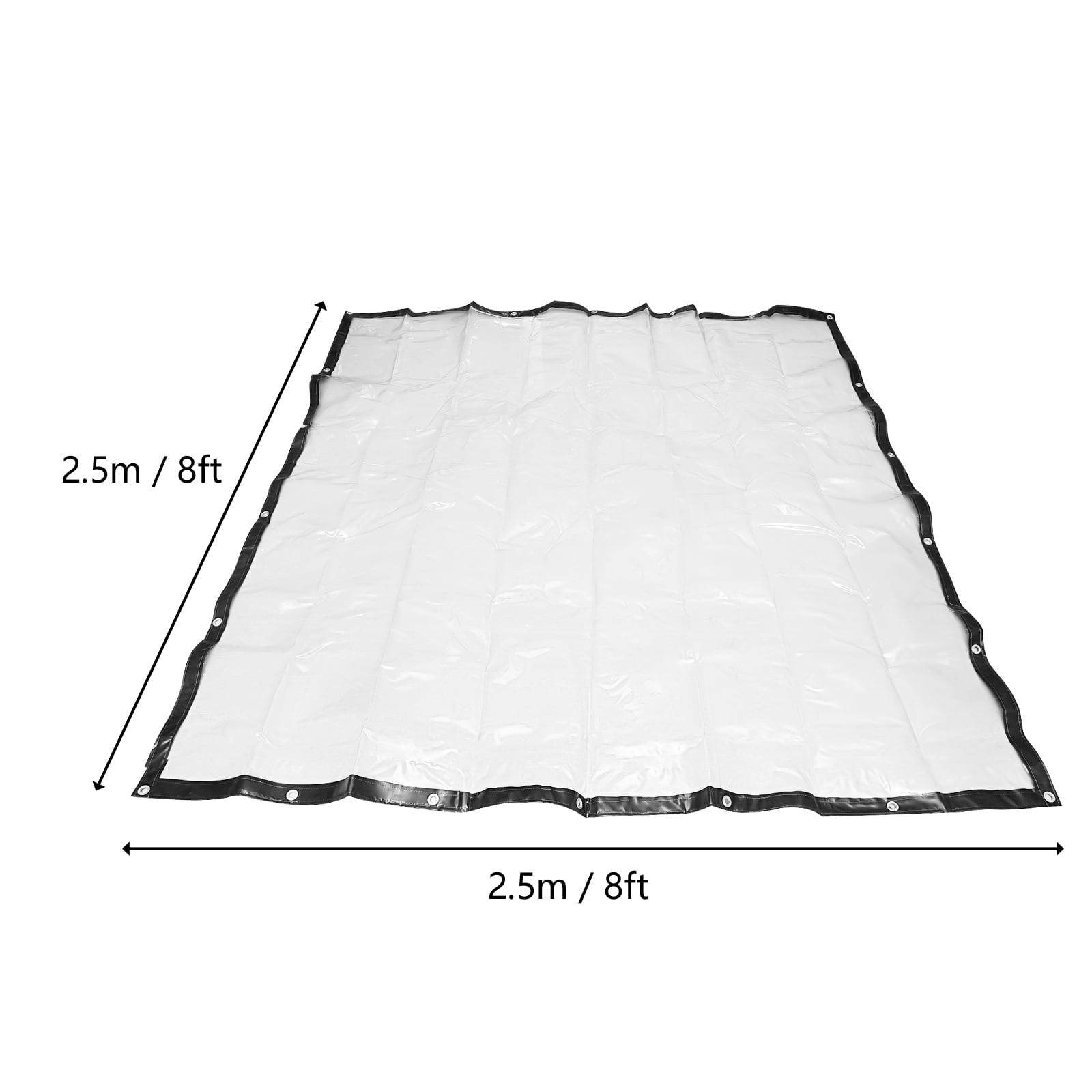 Clear Vinyl Tarp for Patio, Outdoor Clear Tarp Curtain, PVC Outdoor Clear Tarp for Porch Screens, Deck Covers, Patio Enclosures