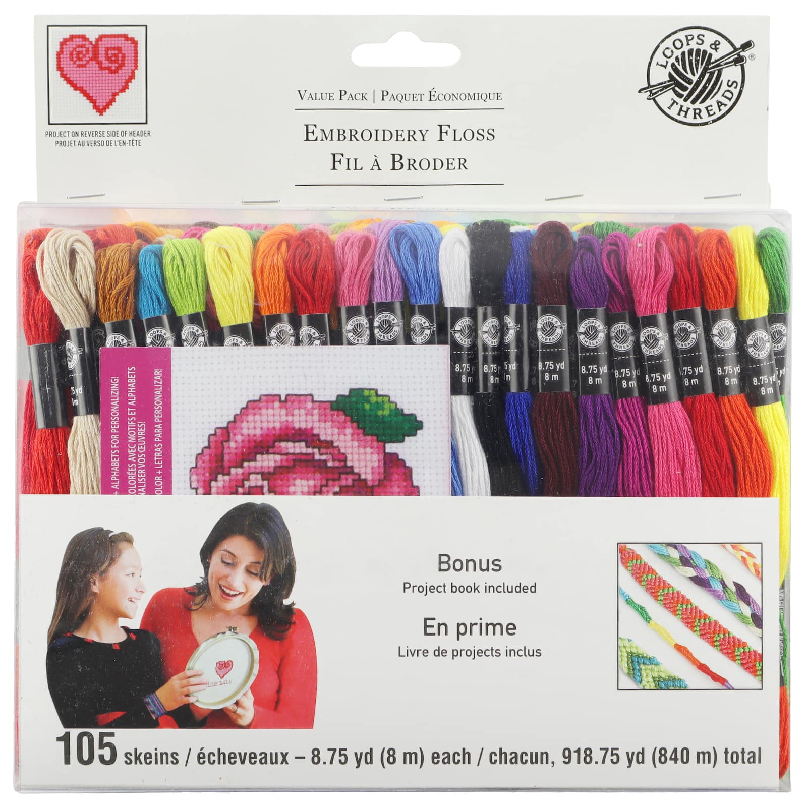 Loops & Threads Embroidery Floss Value Pack, 12 Packs: 105 ct. (1,260 total)
