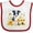 White and Red, variant on Inktastic Bookworm Border Collie Girls Baby Bib