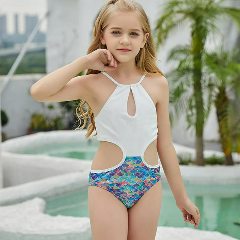 7-12 Y Bikini Cute Girls' Swimwear Swimming Suit Rash Guard Set Children's One-piece Swimsuits Bathing Suit for Beach & Swimming Pool 7-8 Old - Walmart.com