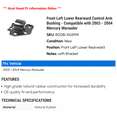 thumbnail image 2 of Front Left Lower Rearward Control Arm Bushing - Compatible with 2003 - 2004 Mercury Marauder, 2 of 2