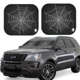 thumbnail image 1 of Fotbe A Web With A Spider Juego de 2 Piezas de Parasoles para Parabrisas | Bloqueador Solar para Auto | Accesorios Plegables para Protección Solar Interior-Medium, 1 of 6
